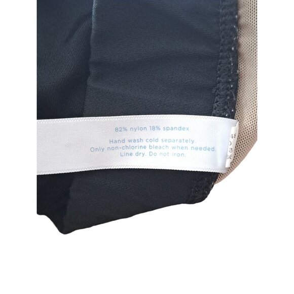 Swim Cacique Full-Brief Bathing Suit Bikini Bottom High Waist Pinstripe 16 Slim - Picture 5 of 5